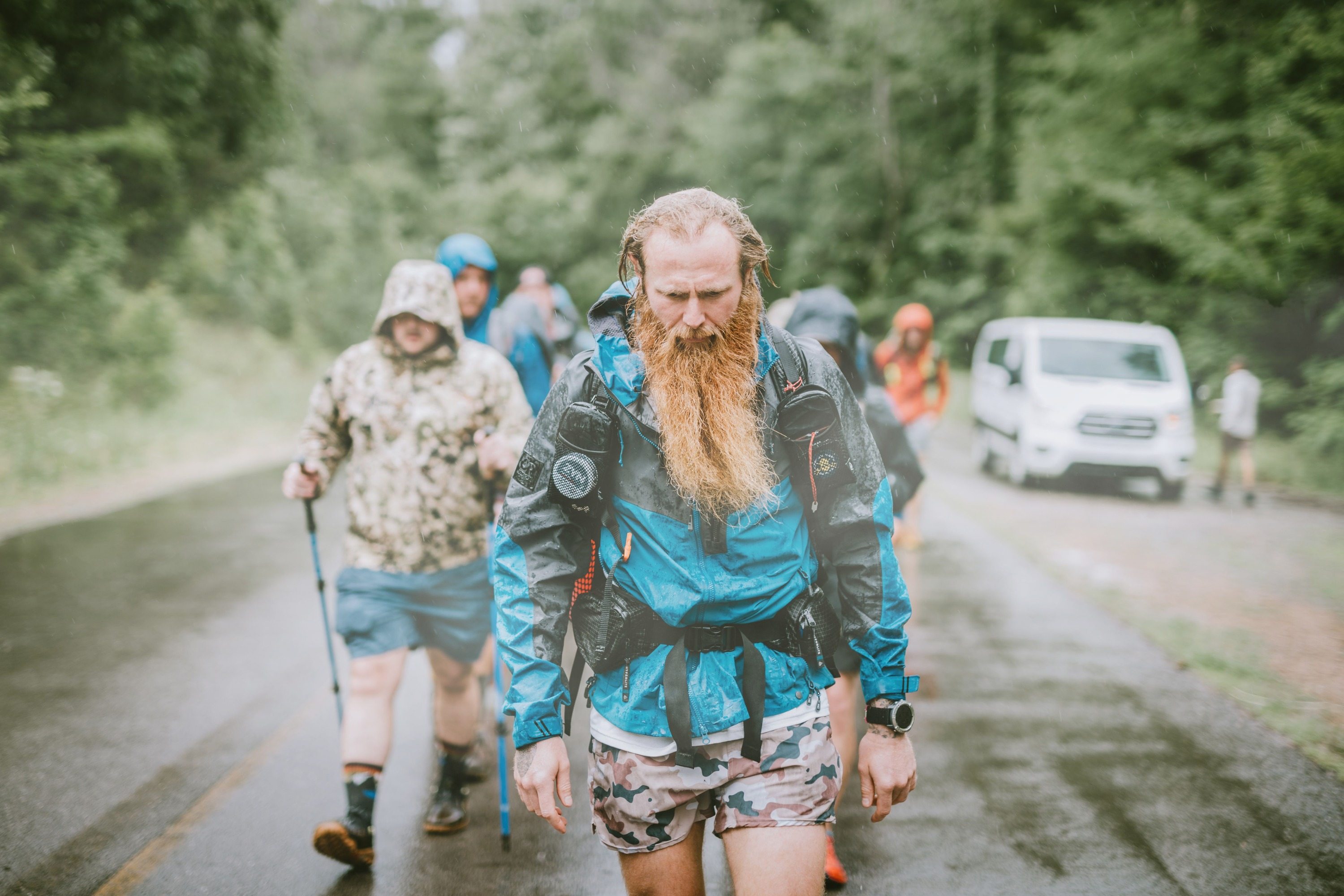 Chadd Wright leading a training group outdoors